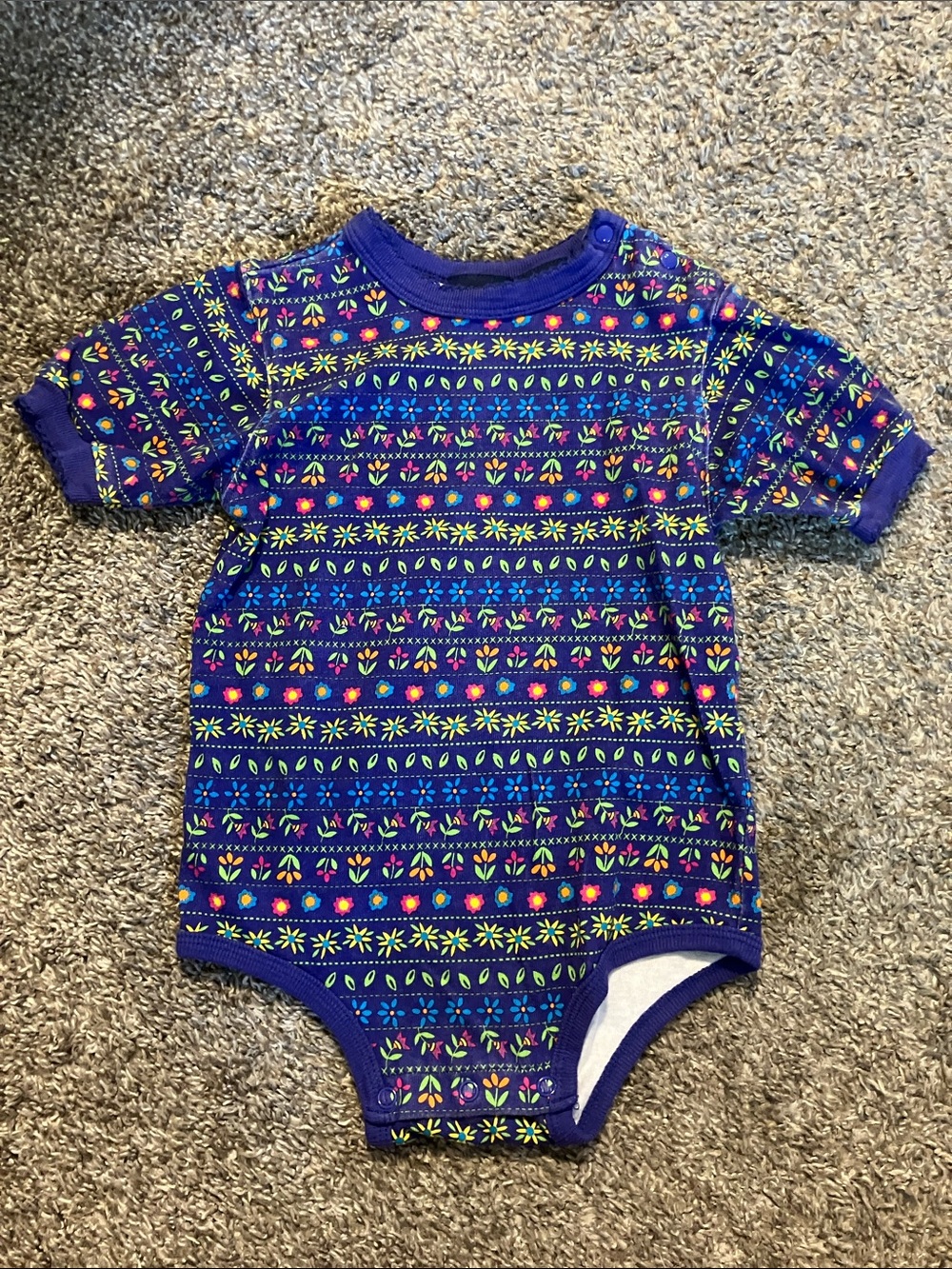 Vintage Honors Floral One Piece Body Suit size 24 months